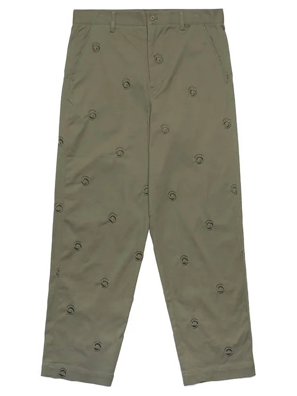 Health Seekers Golfers Malbon Embroidered Chino Pants OLIVE