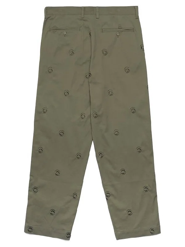 Health Seekers Golfers Malbon Embroidered Chino Pants OLIVE