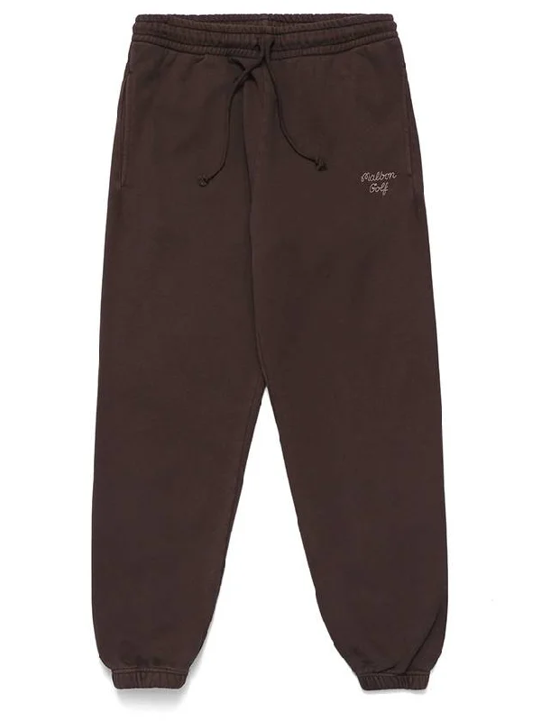 Health Seekers Golfers Marlbon Script Sweatpants BROWN