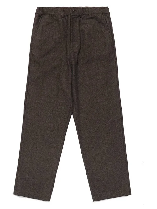 Health Seekers Golfers Wool Check Trousers BROWN