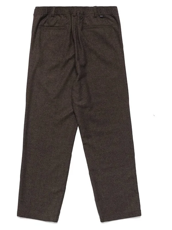 Health Seekers Golfers Wool Check Trousers BROWN