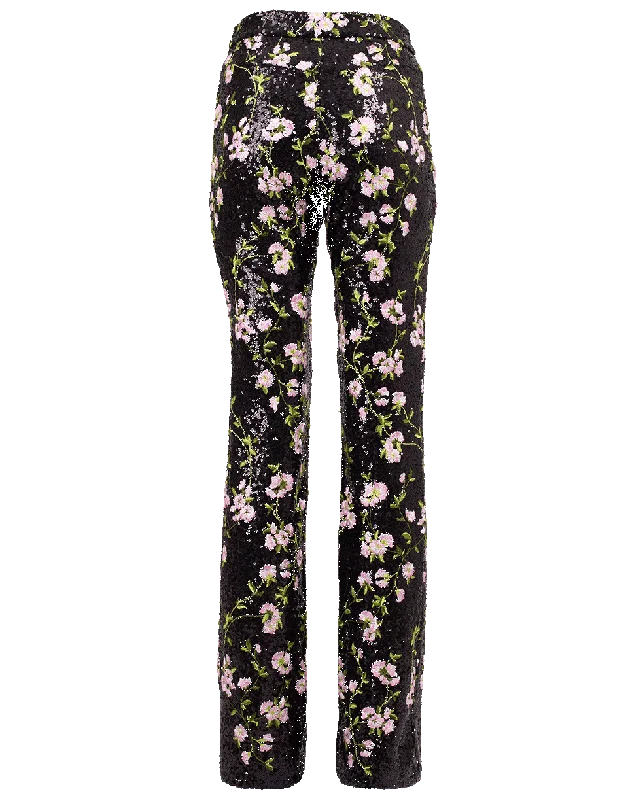 Sequin Rose Trouser