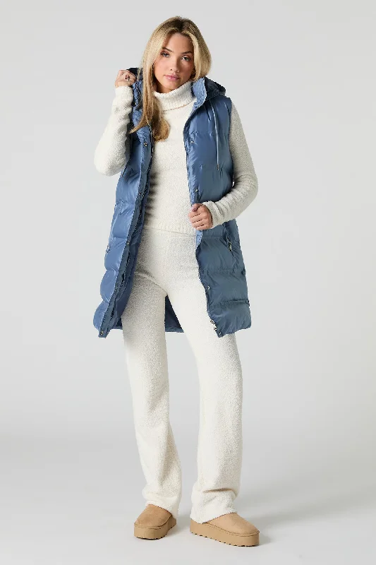 Nylon Longline Puffer Vest