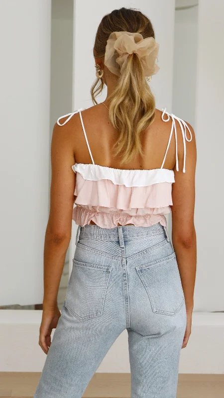 Cadence Crop - Pink Stripe