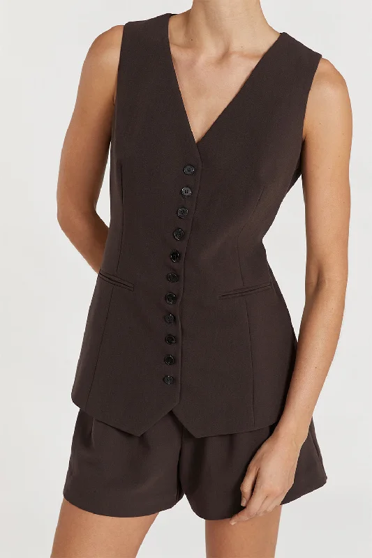 ELLE DARK CHOCOLATE VEST