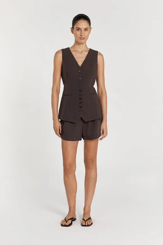 ELLE DARK CHOCOLATE VEST