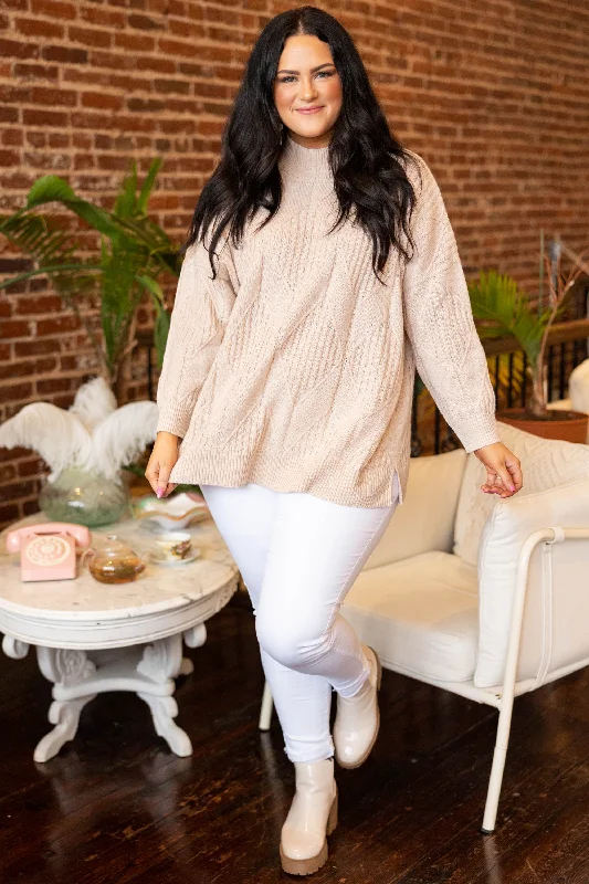 Enchanting Evenings Sweater, Taupe