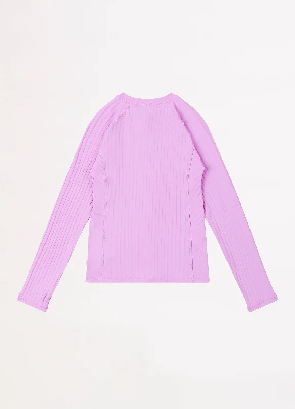 Girls Summer Essential Long Sleeve Rashie - Violet