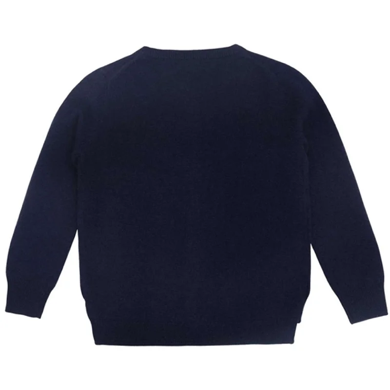 HOLMM Navy Molly Cashmere Knit Cardigan