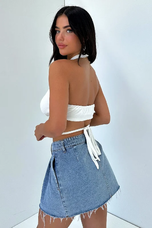 Jena Crop  - White