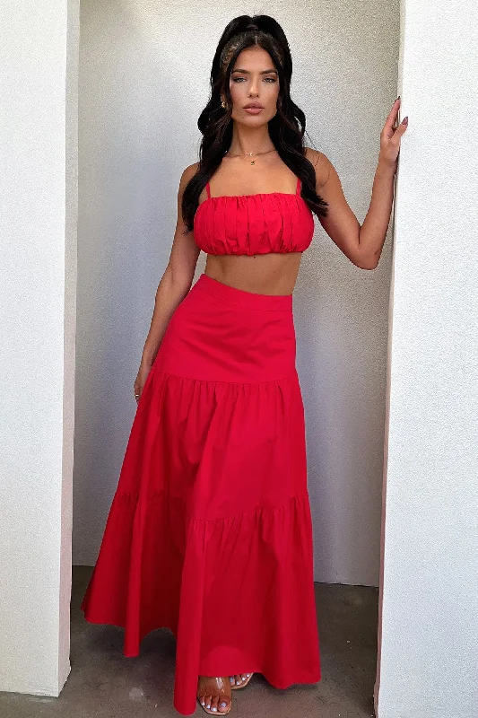 Lateisha Crop - Red