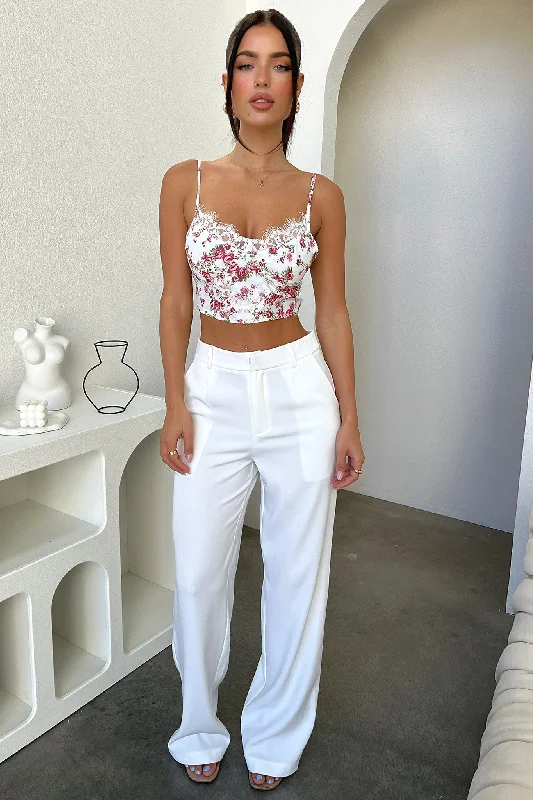 Lyara Crop - Rose Floral