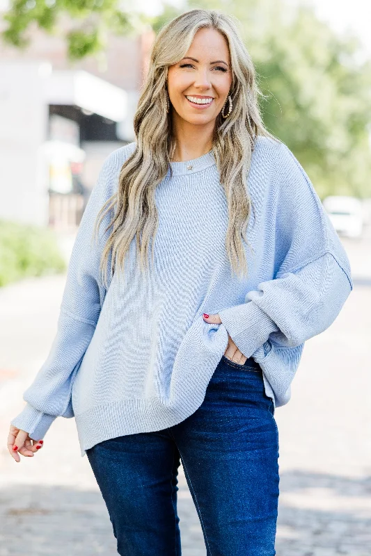 Magically Perfect Sweater, Light Blue