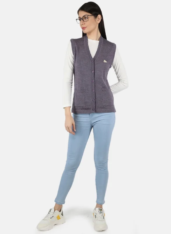 Women Blue Solid Cardigan