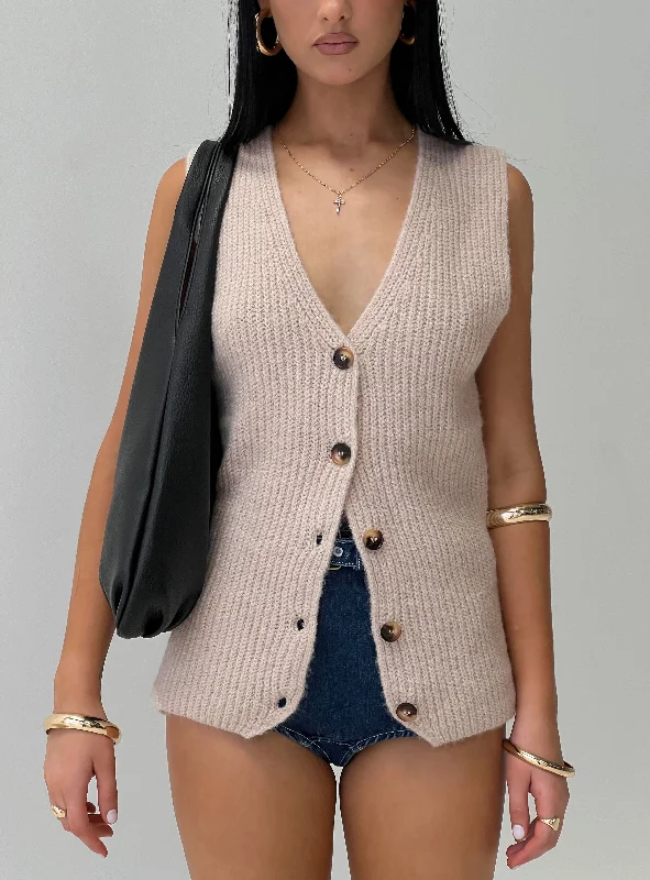 Nowah Knit Vest Beige