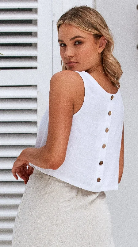 Persephone Crop Top - White