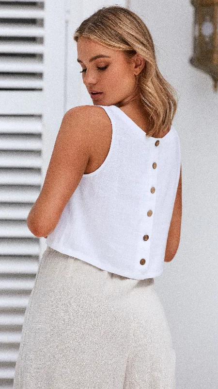 Persephone Crop Top - White