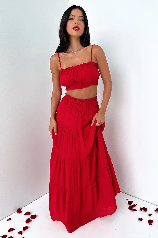 Selina Crop - Red