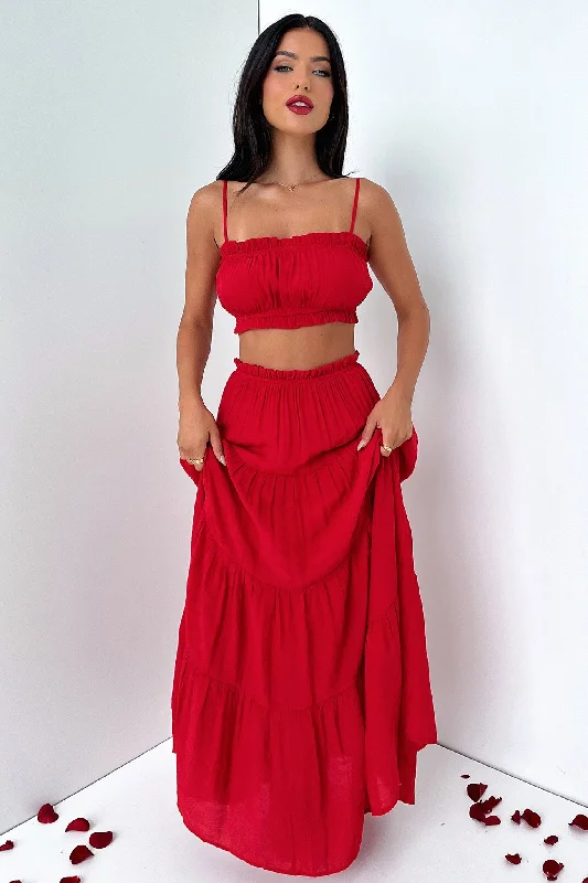 Selina Crop - Red