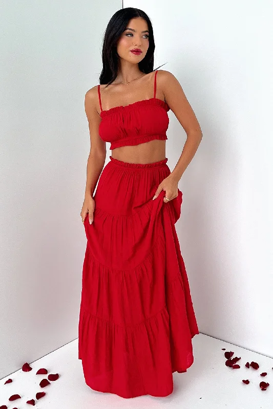 Selina Crop - Red