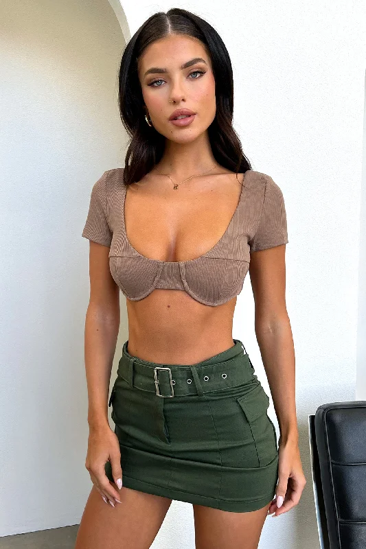 Sharna Crop - Brown