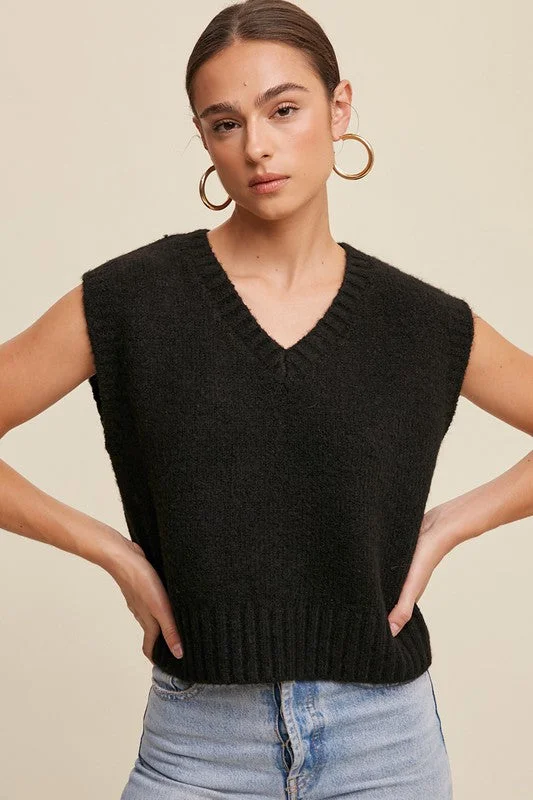 Cropped Knit Vest