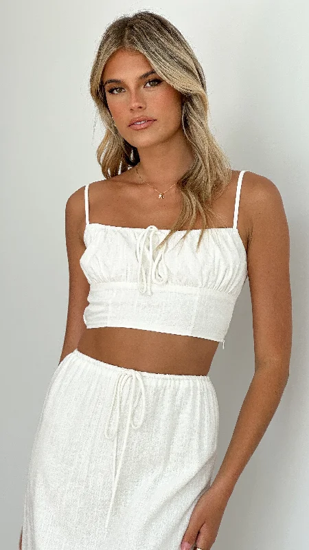 Tafari Crop Top - White