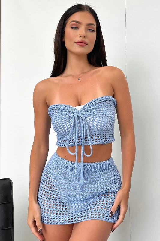 Talliyah Crop - Blue Crochet