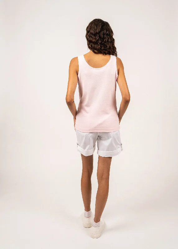 Bastia tank top - slim fit, in cotton (ROSE)