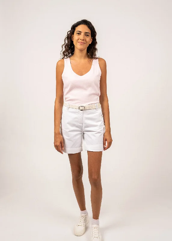 Bastia tank top - slim fit, in cotton (ROSE)