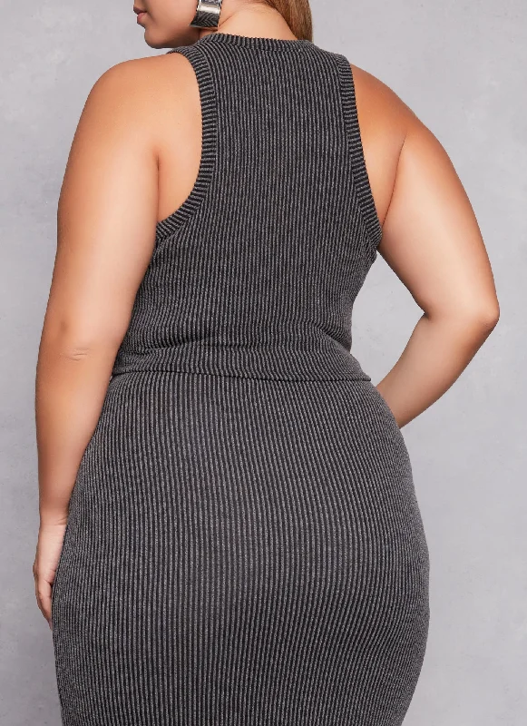 Plus Size Almost Famous Ribbed Tank Top