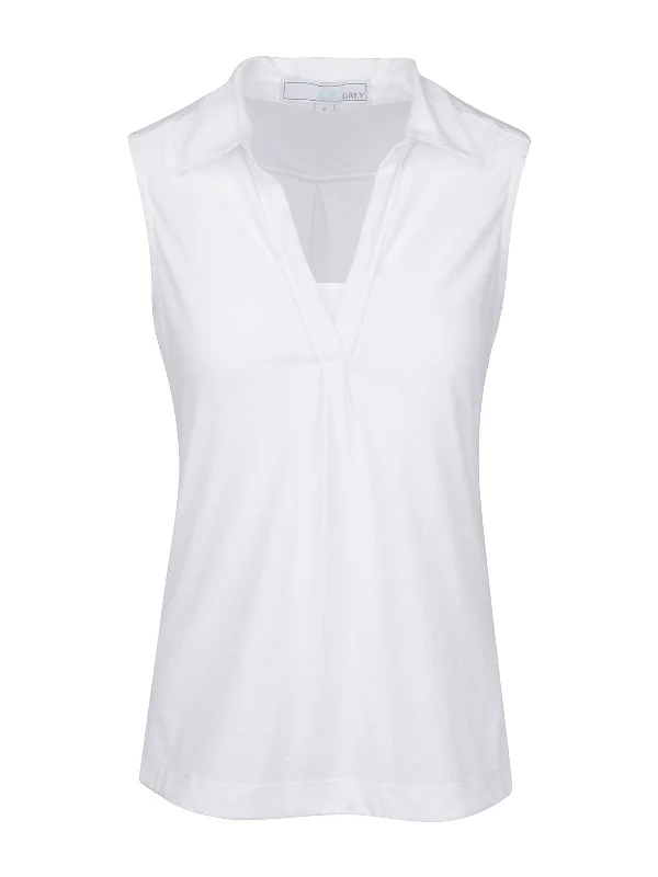 Brooklyn Sleeveless - White