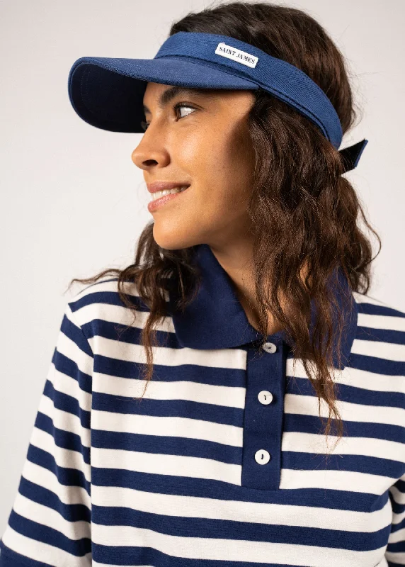 Carola striped polo shirt - in cotton (INDIGO/CRAIE)