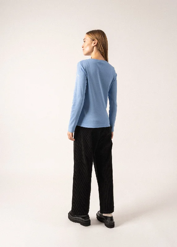 Celina long sleeve t-shirt - round neck, in cotton (OXYGENE)