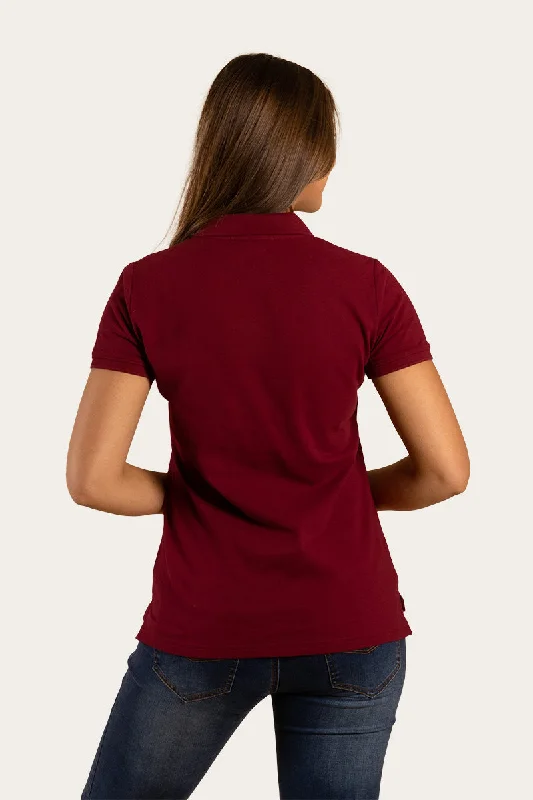 Essential Womens Polo - Burgundy