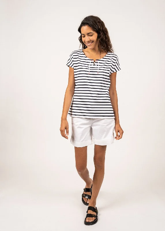 Lannilis striped t-shirt - in polyamide (NEIGE/NAVY)