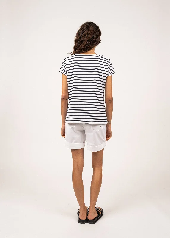 Lannilis striped t-shirt - in polyamide (NEIGE/NAVY)