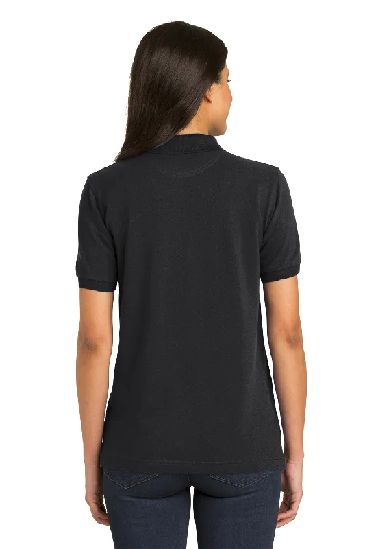 Port Authority Womens Shrink Resistant Short Sleeve Polo Shirt - Black