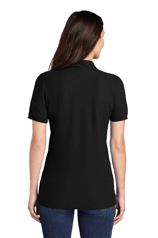 Port & Company Womens Core Stain Resistant Short Sleeve Polo Shirt - Jet Black