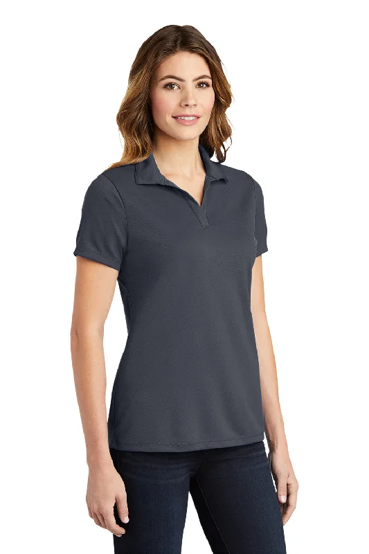 Sport-Tek Womens RacerMesh Moisture Wicking Short Sleeve Polo Shirt - Graphite Grey