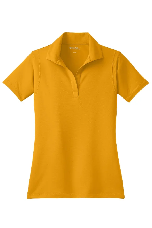 Sport-Tek Womens Sport-Wick Moisture Wicking Short Sleeve Polo Shirt - Gold