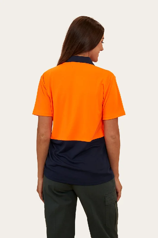 Tracks Womens Hi-Vis Polo - Neon Orange Red