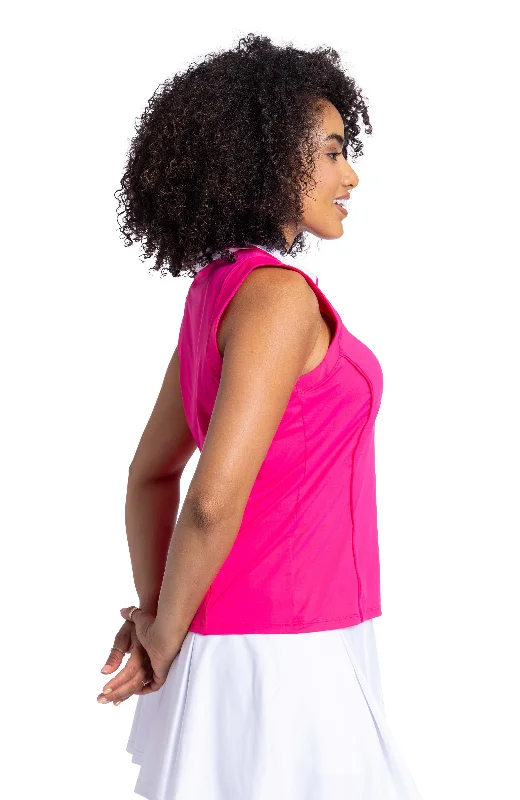 Twilight Sleeveless Golf Top - Preppy Pink