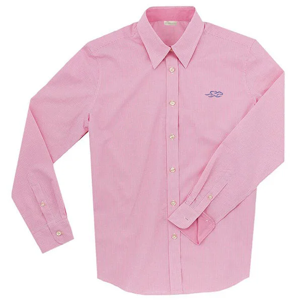 Womens Paddock Collection Mini Check Shirt - Pink