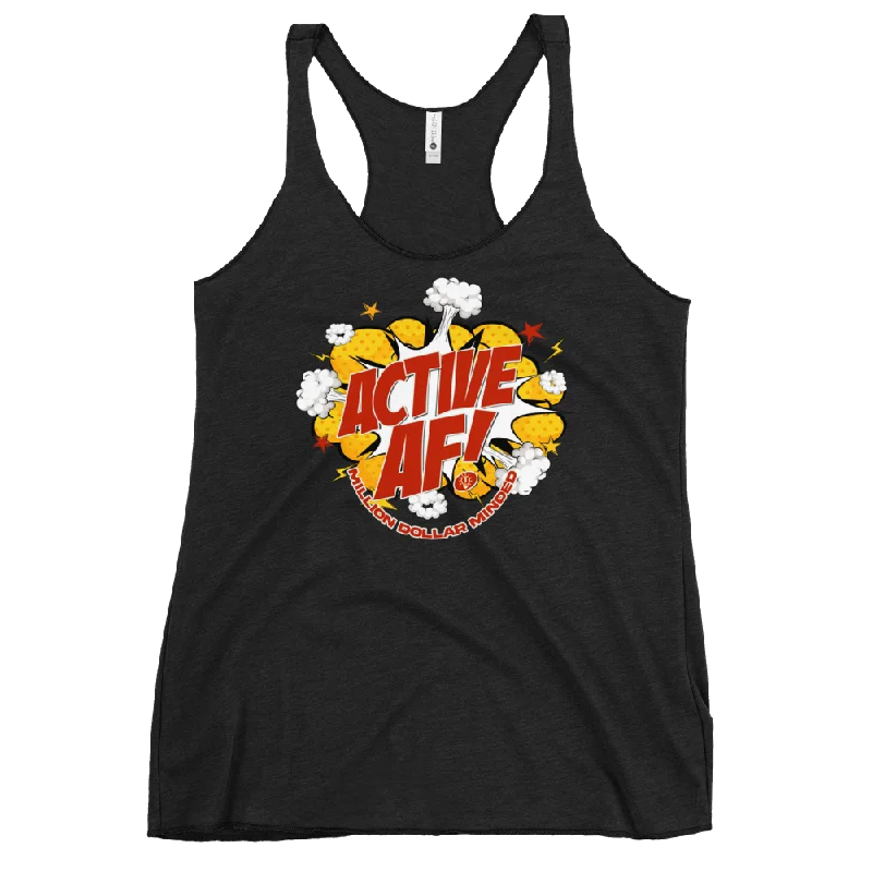 Active AF Animated Women's Racerback Tank Top