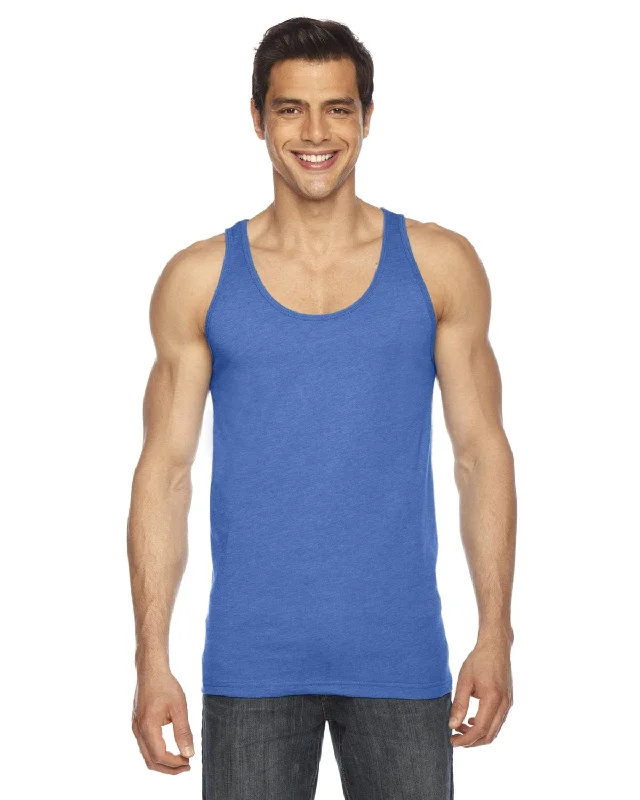 American Apparel Unisex Poly-Cotton Tank | Hthr Lake Blue