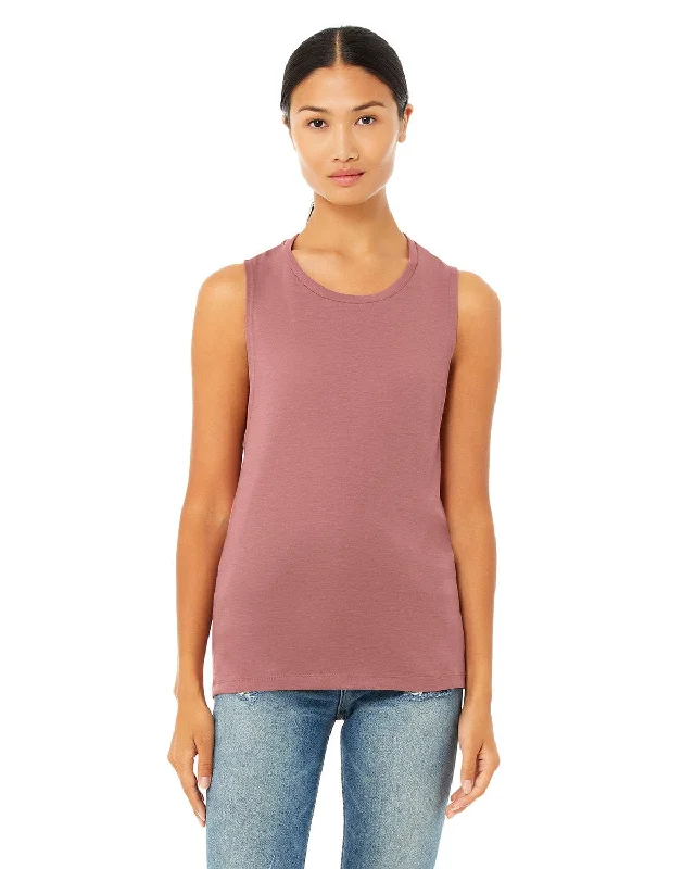 Bella+Canvas Ladies Flowy Scoop Muscle Tank | Mauve