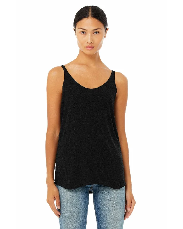 Bella+Canvas Ladies Slouchy Tank | Black Heather