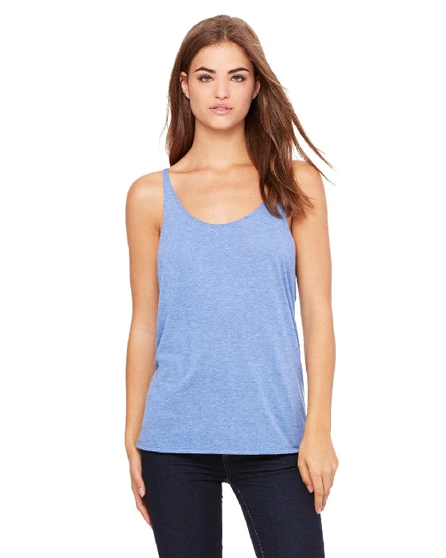 Bella+Canvas Ladies Slouchy Tank | Blue Triblend