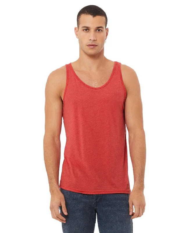 Bella+Canvas Unisex Jersey Tank | Red Triblend